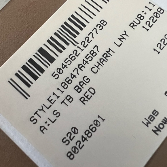 Burberry bag charm tag Red Leather Tb Bag Charm gold logo travel letter B star - Picture 5 of 8